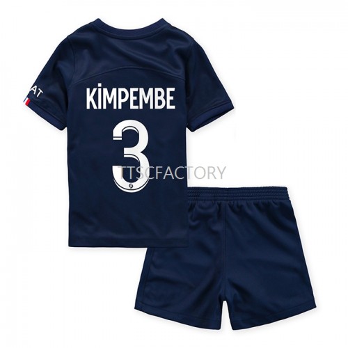 Paris Saint-Germain PSG Kimpembe 3 Fodboldtrøjer Børn Hjemmebanesæt 2022/23 Kort ærmer Paris Saint-Germain PSG Kimpembe 3 Fodboldtrøjer Børn Hjemmebanesæt 2022/23 Kort ærmer